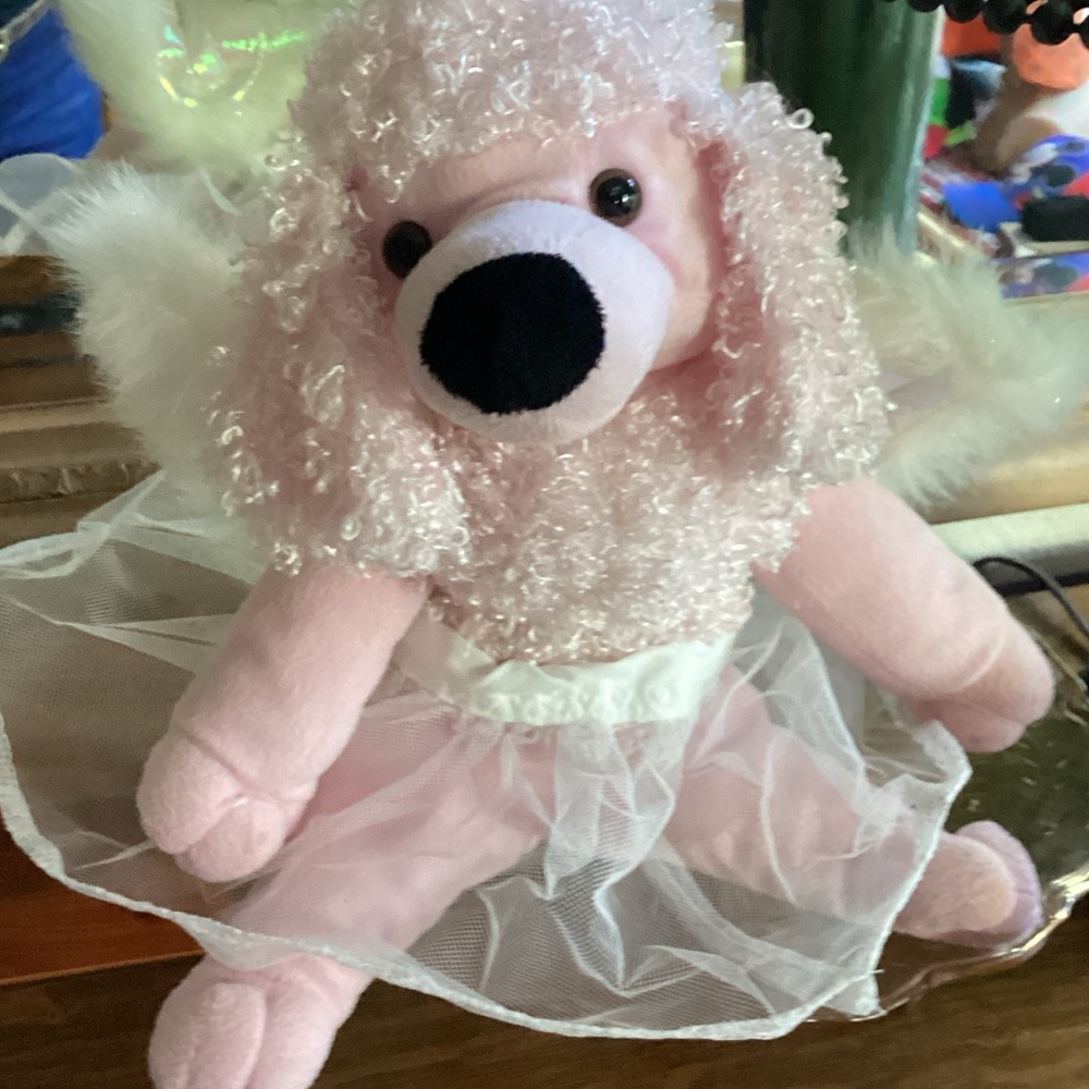 Build-A-Bear Pink Plush Poodle in White Tulle Tutu